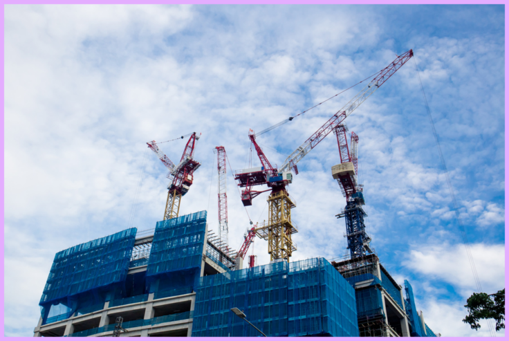 cette image représente un bâtiment en cours de construction